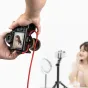 Ulanzi UKA10 kabelio tvirtinimo plokštelė, tvirtinanti raudoną kabelį prie fotoaparato karštos pėdos profesionaliam fotografavimo nustatymui
