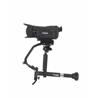 VariZoom Stealthy kameros stabilizatorius rankinėje režimo pozicijoje su pritvirtinta kamera, skirtas mobiliam filmavimui ir įvairiam naudojimui VariZoom Stealthy kameros stabilizatorius rankinėje režimo pozicijoje su pritvirtinta kamera, skirtas mobiliam filmavimui ir įvairiam naudojimui