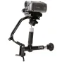 Varizoom Stealthy Pro daugiafunkcinis kamerų stabilizatorius su 6 ašių gimbalu, turintis ištraukiamą rankeną ir palaikantis Canon vaizdo kameras, idealus rankiniam filmavimui.