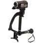VariZoom StealthyGo stabilizatorius su montuojama Sony kamera, reguliuojama teleskopine rankena ir prijuostinė juosta, tinkama įvairioms rankinėms filmavimo situacijoms