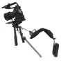 Varizoom VZ-DVRODS 15mm modulių strypų palaikymo sistema su anglies pluošto strypais ir reguliuojamu aliuminio pagrindu profesionalioms kinokameroms, tinkanti matboksams ir sekamiesiems fokuso sistemoms.