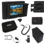 VariZoom VZ-M5 komplektas 5 colių HDMI monitorius su pilnu profesionalių priedų komplektu: saulės skydelis, Sony L serijos baterija, įkroviklis, sukiamasis montavimo įtaisas, HDMI kabeliai, tolstumbinio zoom pultas ir nešiojimo 
