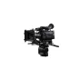 Profesinė Blackmagic Design URSA Cine 12K LF 100G kinokamera su B4 objektyvo montuote, 100G Ethernet portu tiesioginei SMPTE-2110 transliacijai, šoninis ir viršus vaizdas, rodantis modernius valdymo panelius ir suderinamumą su t