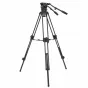 VariZoom VZFH100 profesinis 100 mm skystojo judesio švino galvos su reguliuojamais pan ir tilt rankenėlėmis, teleskopine rankena ir pusrutulio montuojamumas kameroms iki 10 kg