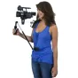 VariZoom VZ-LSP petiesės atrama su ergonomišku dizainu DSLR kameroms, turinti reguliuojamus pilvo ir peties pagalvėles, užtikrinančias sklandų rankinį filmavimą profesionaliems vaizdo kūrėjams.