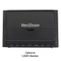 VariZoom VZM5HD monitoriaus priekis su valdymo mygtukais, pritaikytas išoriniam vaizdo įrašymui ir saulės apsaugai
