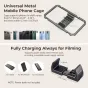 SmallRig universalus metalinis telefonų dėklas su reguliuojamu laikikliu įrenginiams 57-90 mm pločio, su įmontuotu akumuliatoriaus slotu nuolatinei įkrovai filmavimo metu