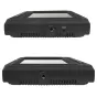 Varizoom VZM7 7 colų HDMI monitorius: priekis ir gale su HDMI įvesties/išvesties jungtimi ir zoom mygtuku