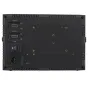 Varizoom VZM7 7 colų HDMI monitoriaus galinė pusė su HDMI įvesties/išvesties jungtimis, įjungimo mygtuku ir DC 12V įvesties lizdu profesionaliam vaizdo stebėjimui