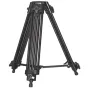 Varizoom VZT75A lengvas aliumininės vaizdo trikampio su 65 mm įmontuojamu lėkštės dėžute, vidurinio lygio stabilizuojančiu elementu ir keičiamais guminiškais/sparnuotais kojomis, talpinančias iki 410 svarų kamerą