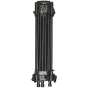 VariZoom VZT75A lengvas aliuminio video statyvas su 65 mm lėkšte, vidurinio lygio stabilizatoriumi ir keičiamomis guminių/švankiotomis kojomis, skirtas DV ir HD kameroms iki 410 lbs svorio