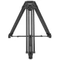 Varizoom VZTC100A sunkusis video statyvas su 100 mm lėkštės montu, reguliuojamu vidurinio skersinio ir juodomis aliuminio kojomis profesionaliam filmavimui