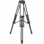 Varizoom VZTC100A sunkiojo video statyvas su 100 mm lėkštės montu, talpinančiu iki 40 svarų kamerą, reguliuojamais išskirtukais ir juoda aliuminio konstrukcija, viršutinė dalis