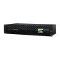 Blackmagic Design ATEM 4 M/E Constellation IP tiesioginio eterio komutatorius su elegantišku juodu dizainu, priekinio LCD ekranu kamerų peržiūrai ir garso bangų stebėjimui, valdymo pultu su meniu ir nustatymo mygtukais, ausinių 