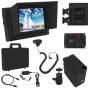 VariZoom VZUSPG-EXHD objektyvo nuotolinio HD monitoriaus komplektas su dideliu HD monitoriumi, rodančiu jachtą, šautuvinės formos zoom kontrole, rankiniu fokuso įrenginiu, akumuliatoriaus korpusu, pagrindu, nuotolinio valdymo pu