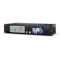 Blackmagic Design ATEM Monitoring Rack Panel 40 su 40 mygtukų valdymo saskarne, 5 colių LCD ekranu, rodančiu tiesioginę vaizdo transliaciją, ir priekine talkback jungtimi vaizdo įrenginiams