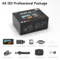 Vaxis ATOM A5 SDI profesionalus paketas su dviejomis bežymiais 5,5 colų monitoriais, antenomis, kabeliais, nešiojamuoju dėklu ir priedais pilname komplekte