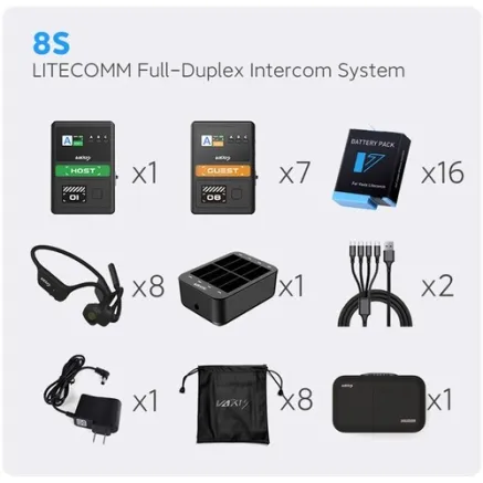 Vaxis LITECOMM Full-Duplex Intercom System 8S