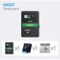 Vaxis Litecomm V1 Host Controller vieneto paketas su belaidžiu interkomo centru, išimamu 1720 mAh baterija ir vartotojo instrukcija 350 metrų nuotolio ryšiams