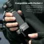 MOVMAX Blade Arm Hoop Connector su DJI Osmo Pocket 3 – patikima aliuminio skava su piršto užraktu, skirta stabiliam kameros tvirtinimui automobilio montavimo sistemai, išvengiant drebėjimų ir užtikrinant profesionalų stabilumą