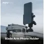 MOVMAX Blade Arm telefonų laikiklis su 1/4-20 gumburinio galvutės tvirtinimu, saugiai laikantis išmanųjį telefoną, su silikono apdaila nuo įbrėžimų, idealus automobilių vaizdo įrašams.