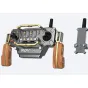 Vaxis Movmax Incontrol bežiedinis valdiklis DJI Ronin stabilizatoriams su medinėmis rankenomis ir 2,4GHz ryšiu, kartu su priimamojo modulio įrenginiu
