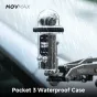 MOVMAX Pocket 3 vandensatsparus apvalkalas DJI Osmo Pocket 3 su skaidriu dizainu, apsauga nuo lietaus ir L-formos aliuminio laikiklis saugiai montuoti lauke.
