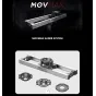 Profesionalus Vaxis MOVMAX 600 mm kinematografijos slidė su 100 mm dubeniniu montu ir preciziškai apdirbtais aliuminio bėgiais sklandžiam kameros judėjimui