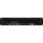 Blackmagic Design HyperDeck ISO Recorder 100G galinė panelė su dvigubais 100G Ethernet, 12G-SDI BNC jungtimis, USB-C jungtimis, RJ45 Ethernet jungtimis NMOS valdymui, RS-422 jungtimi ir maitinimo įėjimais daugiakameriniams tiesi