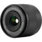 Viltrox AF 15mm f/1.7 XF objektyvas Fujifilm X-mount kameroms – ultraplatis stiklinis objektivas su greita diafragma f/1.7 ir STM autofokusu, šoninis vaizdas, rodantis optinius elementus ir 58 mm filtrų siūlą