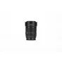 Viltrox AF 55mm f/1.8 FE objektyvas Sony E-mount kameroms su juodu matiniu apdaru ir pritvirtintu objektyvo dangteliu