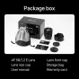Viltrox AF 56mm f/1.2 E objektyvas pilnas komplektas su objektyvu, priekiniais ir galiniais dangteliais, saugykla, instrukcija ir garantijos kortele Sony E-Mount kameroms