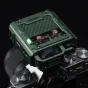 Viltrox Spark Z3-F žalias TTL blykstė prie Fujifilm kameros su skaidriu kondensatorių langeliu ir karštuoju batų jungtimi