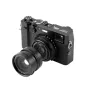 Viltrox XCL-X100VI pločiakio konvertavimo objektyvas prie Fujifilm X100 kameros, kompaktiškas dizainas su 49 mm filtrų siūle