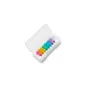 Septynių spalvotų magnetinių priekinės dangtelių komplektas DJI Mic Mini 2, įskaitant Iris Purple, Starry Blue, Azure Blue, Misty Teal, Pine Green, Golden Yellow, Sunrise Orange ir Blush Red, saugomas oficialiame DJI dėkle.