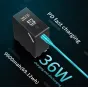 ZGCINE BT-NPF970 9600mAh ličio jonų baterija su greitu USB-C PD įkrovimu iki 36W, OLED ekranas įtampai, galiai ir temperatūrai stebėti, kompaktiškas dizainas profesionaliam vaizdo įrangai