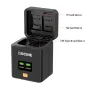 ZGCINE Canon LP-E17 baterijų krovimo dėžė su greitu USB-C krovimu, dvigubu baterijų slotu, OLED ekranu ir saugyklomis 2 SD, 2 TF ir 1 CFE Type-B atminties kortelėms