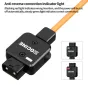 ZGCINE D-Tap į 4-pin mini XLR maitinimo kabelis su atvirkščio įjungimo LED žymekliu ir 180 laipsnių sukamu jungtuku.