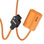 ZGCINE D-Tap į NP-W235 imitacinį baterijos kabelį su apsauga nuo atvirkščio įsijungimo ir 180 laipsnių sukimu turinčiu D-Tap patininiu jungtuku, skirtu stabiliam 8V maitinimui NP-W235 kameroms