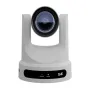 Profesinė PTZOptics PT20X-SE-WH-G3 PTZ kamera su 20 kartų optiniu zoomu, 1080p 60 fps vaizdo kokybe, HDMI/SDI/USB išvestimis, baltas dizainas, priekinis vaizdas