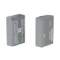 ZGCINE BT-LPE17 1030mAh baterija Canon kameroms - pilkai baterija pakeičiama LP-E17, priekis ir šonas vaizdas su greitu užkrovimu ir 8 sluoksnio saugumo funkcijomis