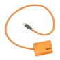 ZGCINE PD-EL15 dublė baterija, prijungta per 60 cm pintą USB-C kabelį nuolatiniam kameros energijos tiekimui