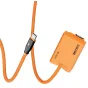ZGCINE PD-EL25 Nikon kameroms skirta dublio baterija su USB-C įvestimi, užtikrinanti nuolatinę energijos tiekimą, su patvariu oranžiniu pintu kabeliu ir patikimu baterijos jungtimi.