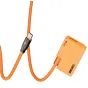 ZGCINE PD-LPE17 dublio baterijos adapteris su USB-C įvestimi Canon kameroms, su 60 cm oranžine pleištine ir saugiu jungties bloku.