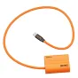 ZGCINE PD-W235 USB-C dublio baterija su 60 cm oranžiniu pintu kabeliu, užtikrinančiu patikimą energijos tiekimą kameroms ilgesniems filmavimo seansams