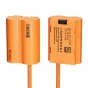 ZGCINE PD-W235 dublio baterija su USB-C PD įvestimi, užtikrinanti patikimą energijos tiekimą, su priekiu ir galiniu vaizdu, detalėmis specifikacijomis ir supinta kabelio jungtimi.