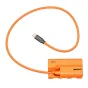 ZGCINE USB-C į NP-F imitacinį kabelį su 60 cm oranžine apvalkalu, skirtas saugiai ir patikimai tiekti energiją NP-F suderinamoms kameroms
