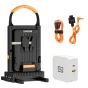 ZGCINE VM-C2 dvigubas V-Mount baterijų įkrovimo įrenginys su 100W USB-C PD įkrovimu, karšto keitimo funkcija ir įtrauktomis jungtimis profesionaliam vaizdo įrenginiui