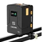ZGCINE VM-VP3 V-mount maitinimo plokštė su 100% baterijos rodmeniu, USB-C PD ir D-Tap išėjimais, pritvirtinta prie kameros bėgio