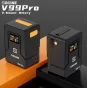 ZGCINE ZG-V99Pro V-montažo baterija su smartu displeju, rodančiu galios būseną, greitas 100W PD užkrovimas ir daugybė išvesties portų profesionaliam video ir fotografijai